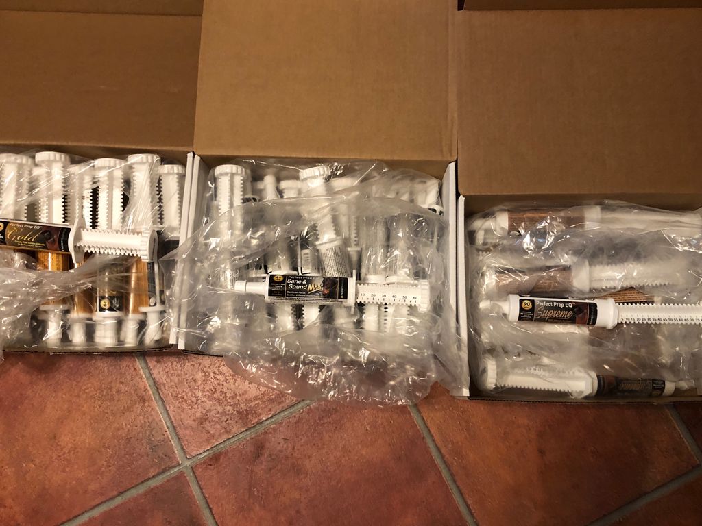 We received our order from <a href="/PerfProductsEQ/">Perfect Products</a>  

It’s like Christmas when boxes arrive!