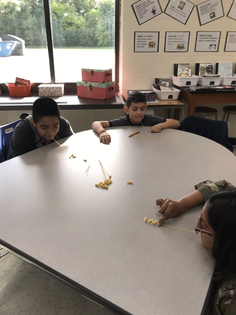 HennerKim's tweet photo. Perseverance, and critical thinking using pasta!#wdsd7 @WDJH_Panthers https://t.co/7PckyP7l7v