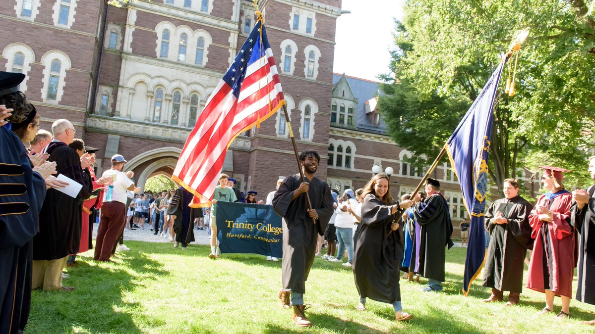 TrinityCollege's tweet image. [1/2] President’s Convocation marked the official beginning of the 196th academic year at #TrinColl! Did you know that members of #TrinColl2023 will graduate during the year of the college’s 200th anniversary? [📸: @nickcaito]