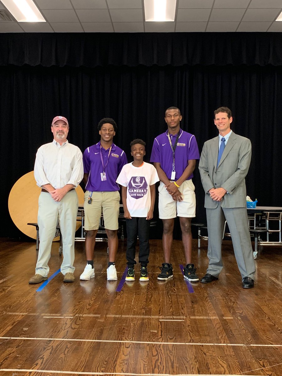 NHSTrojansFB's tweet photo. Had a great time at ⁦@RosewoodPYP⁩ this morning honoring Marely as the WinToday! Student of the Week then heading over to ⁦@EbinportES⁩ to award Jaylen as well.  Thanks to Elite Air and Heat for sponsoring this wonderful award!  #WinToday https://t.co/g0BqCNVf30