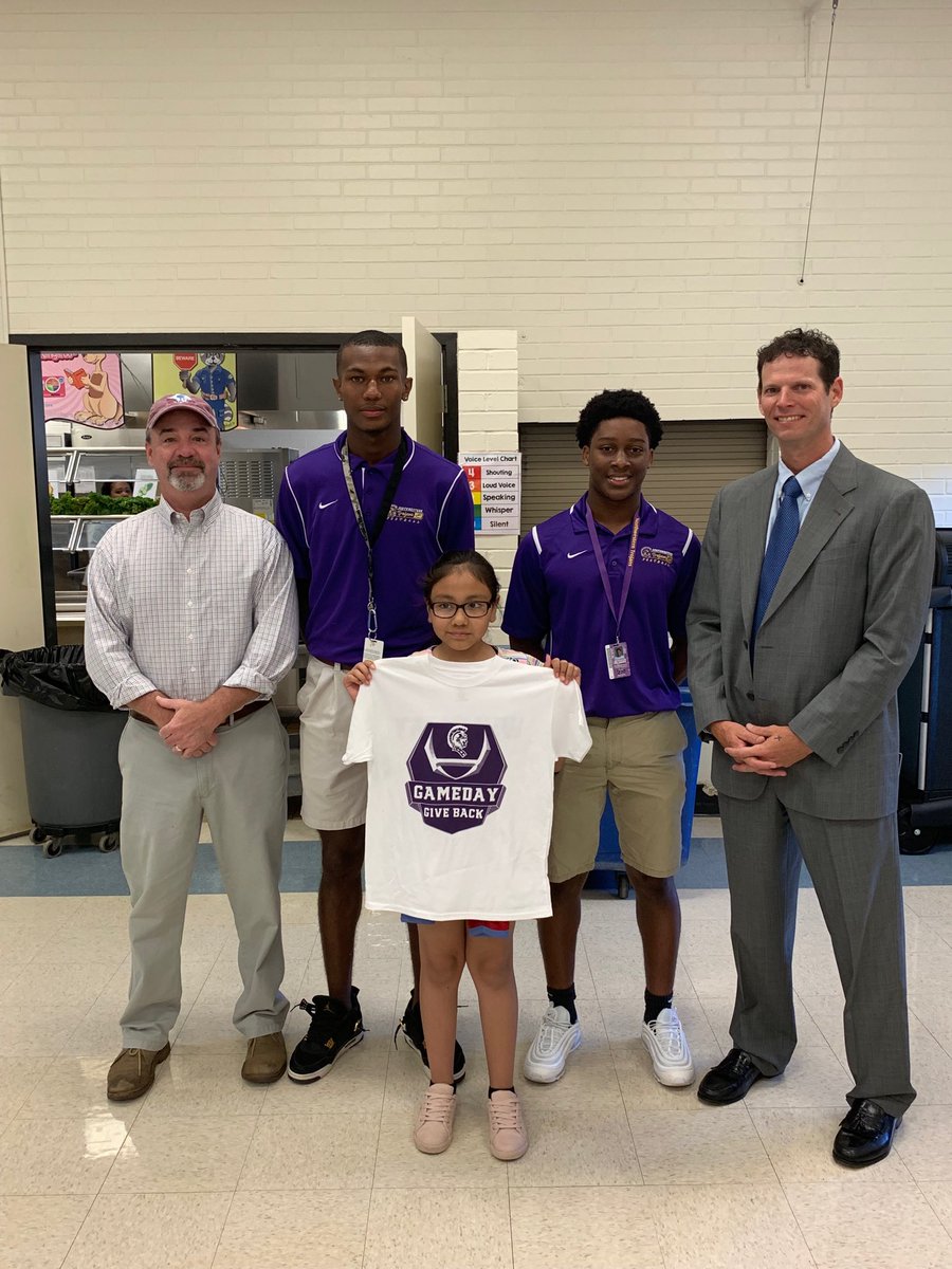 NHSTrojansFB's tweet photo. Had a great time at ⁦@RosewoodPYP⁩ this morning honoring Marely as the WinToday! Student of the Week then heading over to ⁦@EbinportES⁩ to award Jaylen as well.  Thanks to Elite Air and Heat for sponsoring this wonderful award!  #WinToday https://t.co/g0BqCNVf30