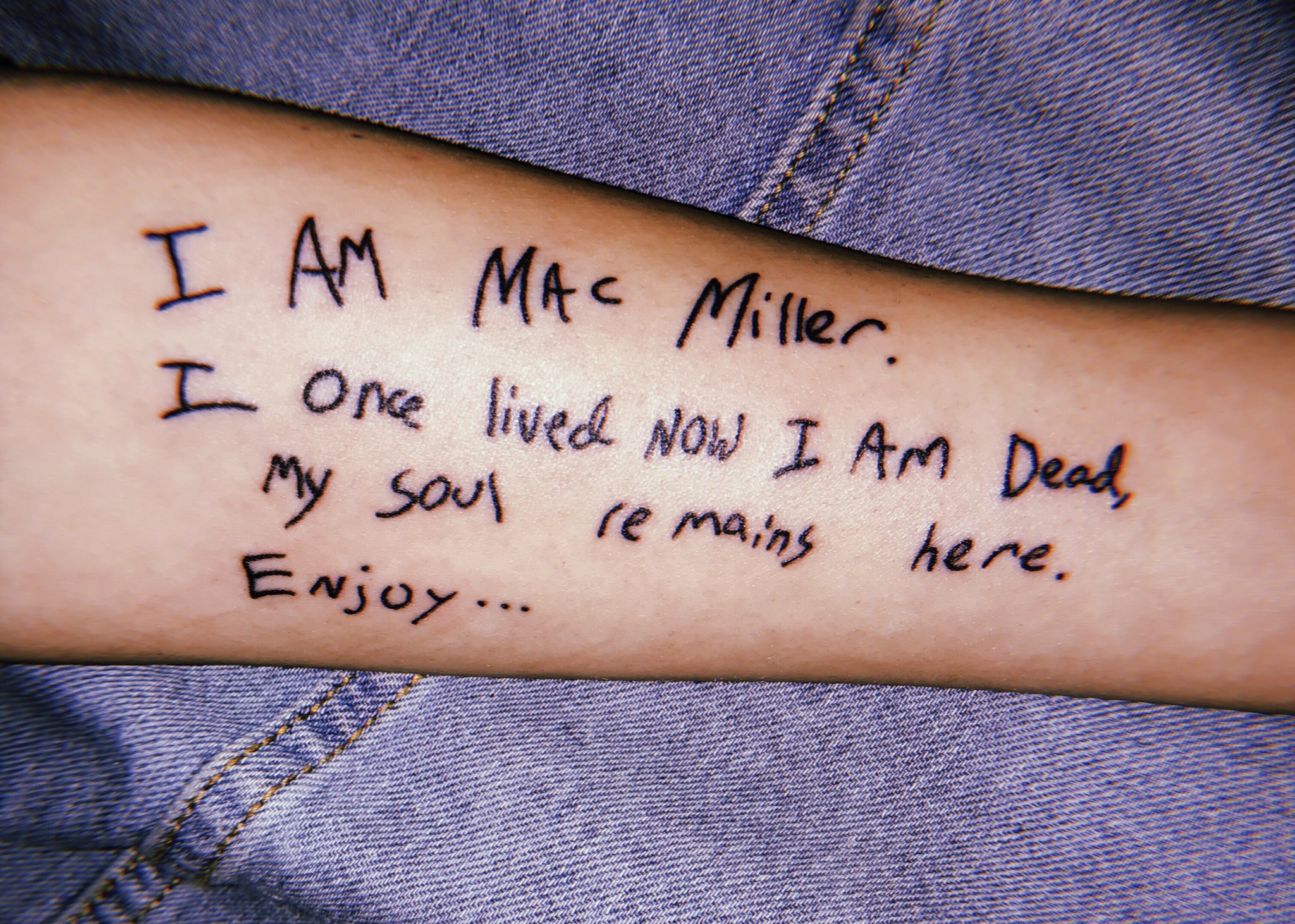 Mac Miller Forever on X: He wrote this in the pool at The Rave in