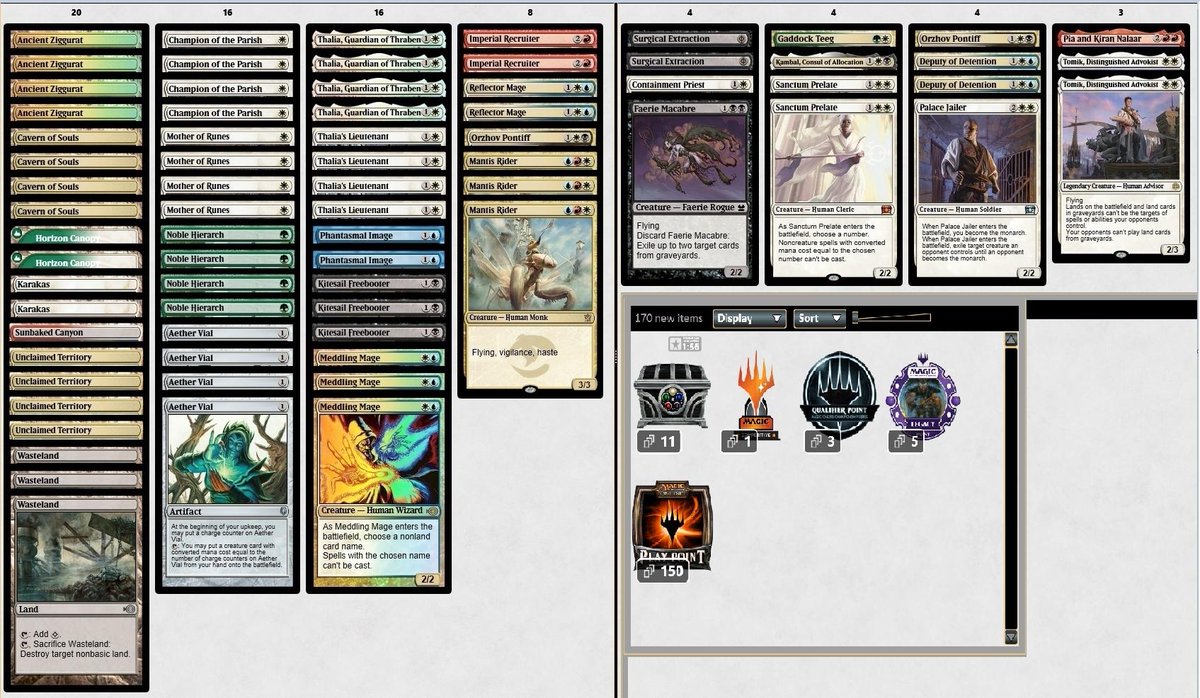Yosoy_ez's tweet photo. Second 5-0 with Mantis boys this week. This build has felt pretty solid. I'm 23-5 with this list so far, but 3 of those losses were pretty big punts in which if I hadn't been so greedy I *most likely* would've gotten there.  #MTGLegacy #LegacyHumans. https://t.co/WjlHI5yK1f