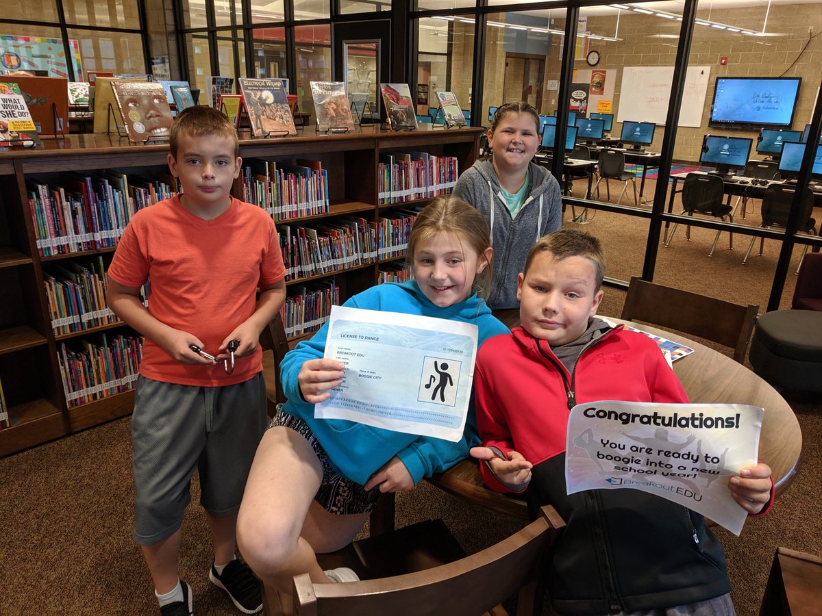 MrsReidBEU's tweet photo. We did our first Breakout EDU, Back to School Boogie, with @ErikaFitchBEU and had several groups that were successful and broke out!!! 🙌🏼 @BeulahRalphElem https://t.co/buJpv61so4