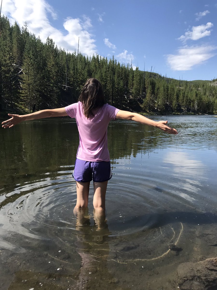 Colliciatrippin's tweet photo. Gone for a swim! Firehole River, WY #Yellowstone #swimminwithducks #babysfirstmanbun https://t.co/j9EWlpNI7E