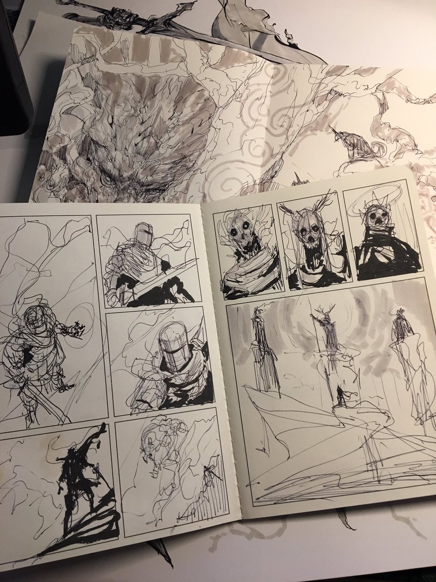 Some sketch pages from the past week 