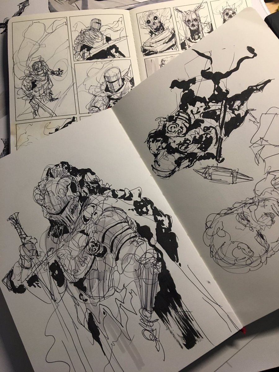 Some sketch pages from the past week 