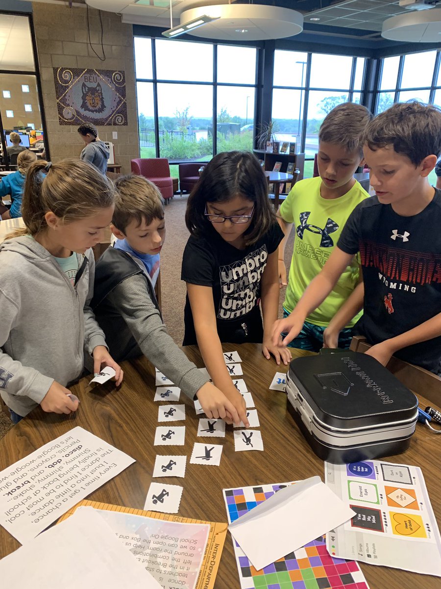 MrsReidBEU's tweet photo. We did our first Breakout EDU, Back to School Boogie, with @ErikaFitchBEU and had several groups that were successful and broke out!!! 🙌🏼 @BeulahRalphElem https://t.co/L4Mk4rh7jz