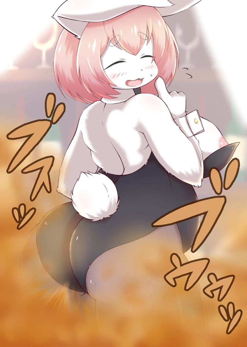 _varnish_er_'s tweet photo. [ケモ屁注意]うさ肉バニー🐰+おなら https://t.co/PNhwUnXEty