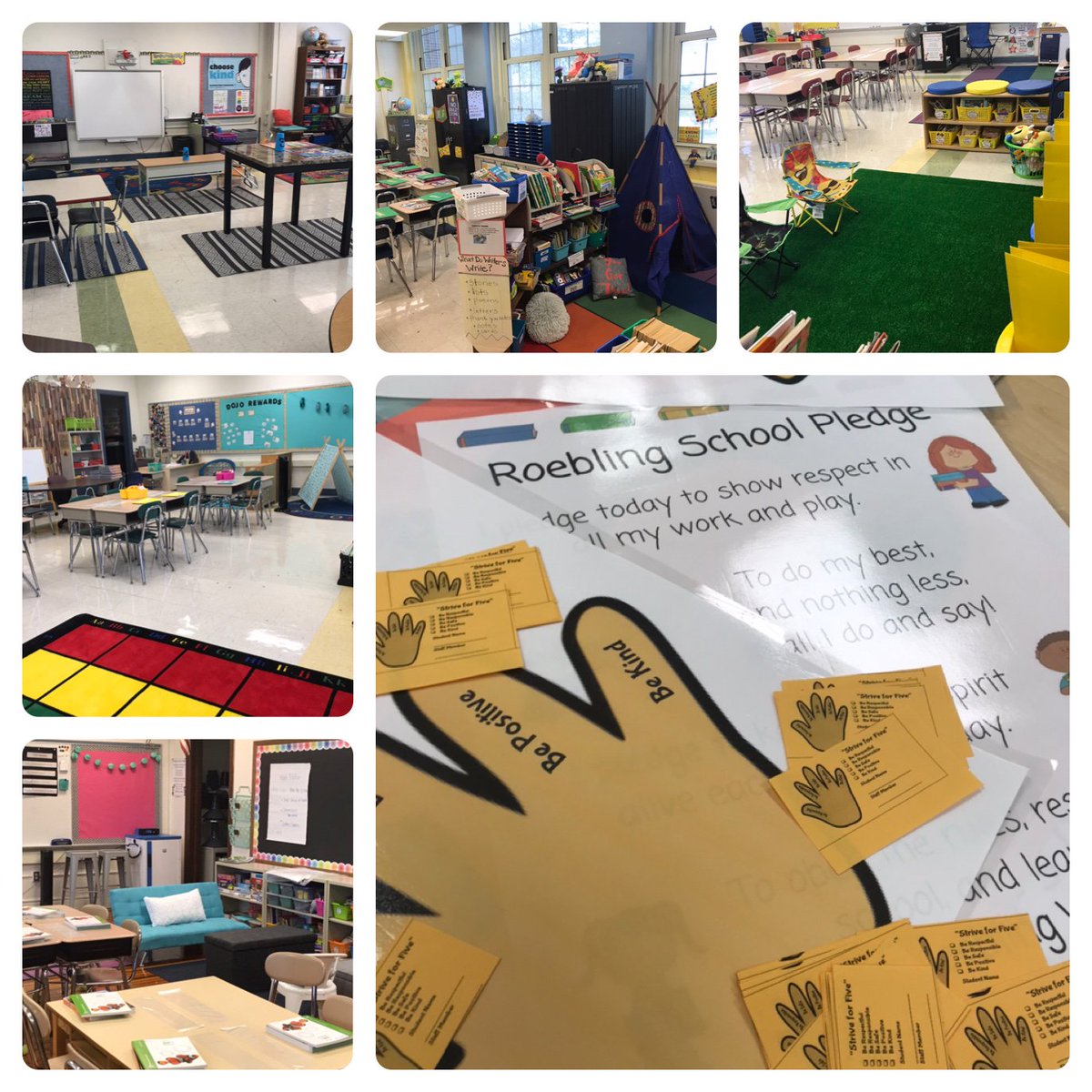 Classrooms are ready, the hallways are shining, the signs are on the walls...All we need is our students! See you Wednesday! #TheRoeblingWay #striveforfive