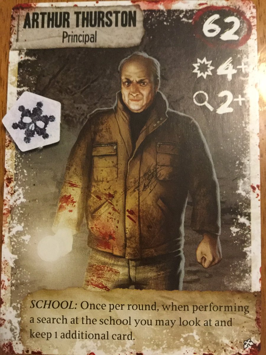 SHeartsOrRivals's tweet photo. Playing Dead of Winter and never noticed this Principal’s name before. In Yarmouth we actually had a principal named Arthur Thurston 😮😮😮😮😮 https://t.co/2hN3U32bpF