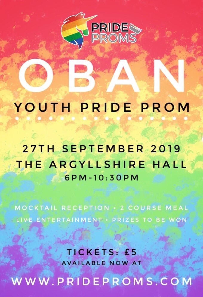 PrideProms's tweet photo. ITS OFFICIAL PRIDE PROMS PROJECT IS COMING TO Argyll &amp; Oban IN PARTNERSHIP WITH Oban Pride!!!!

We will also be releasing Winter Prom if Fife shortly. #prideproms #lgbtyouth #pridepals #pridepromsyouths #obanpride https://t.co/3BN6R66gVN
