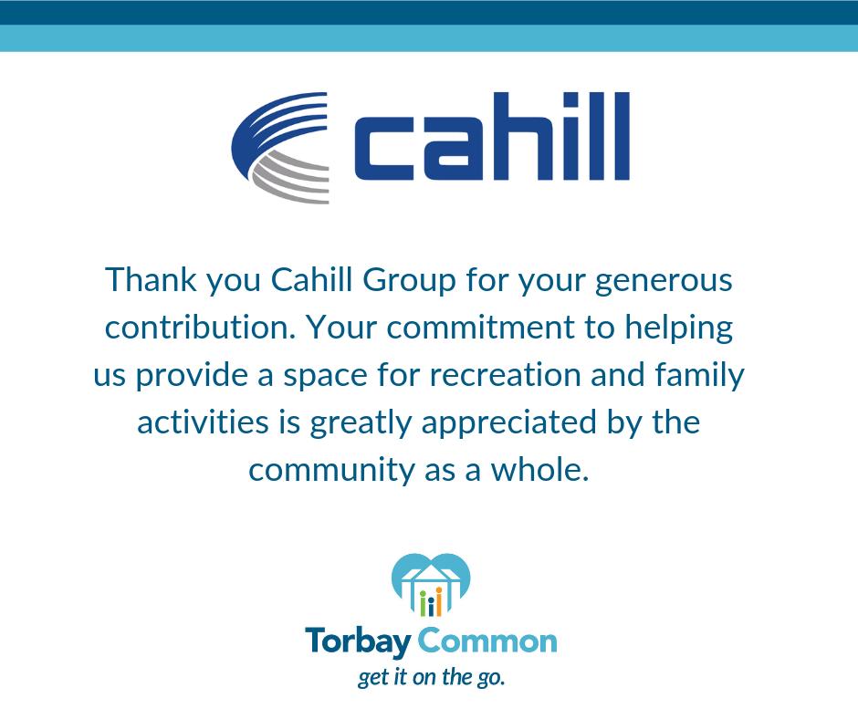 torbaycommon's tweet photo. Thank you Cahill Group for your generous contribution to the Torbay Common Campaign.

#TorbayCommon #GetItOnTheGO @torbaynl https://t.co/kWLGNjWPqZ