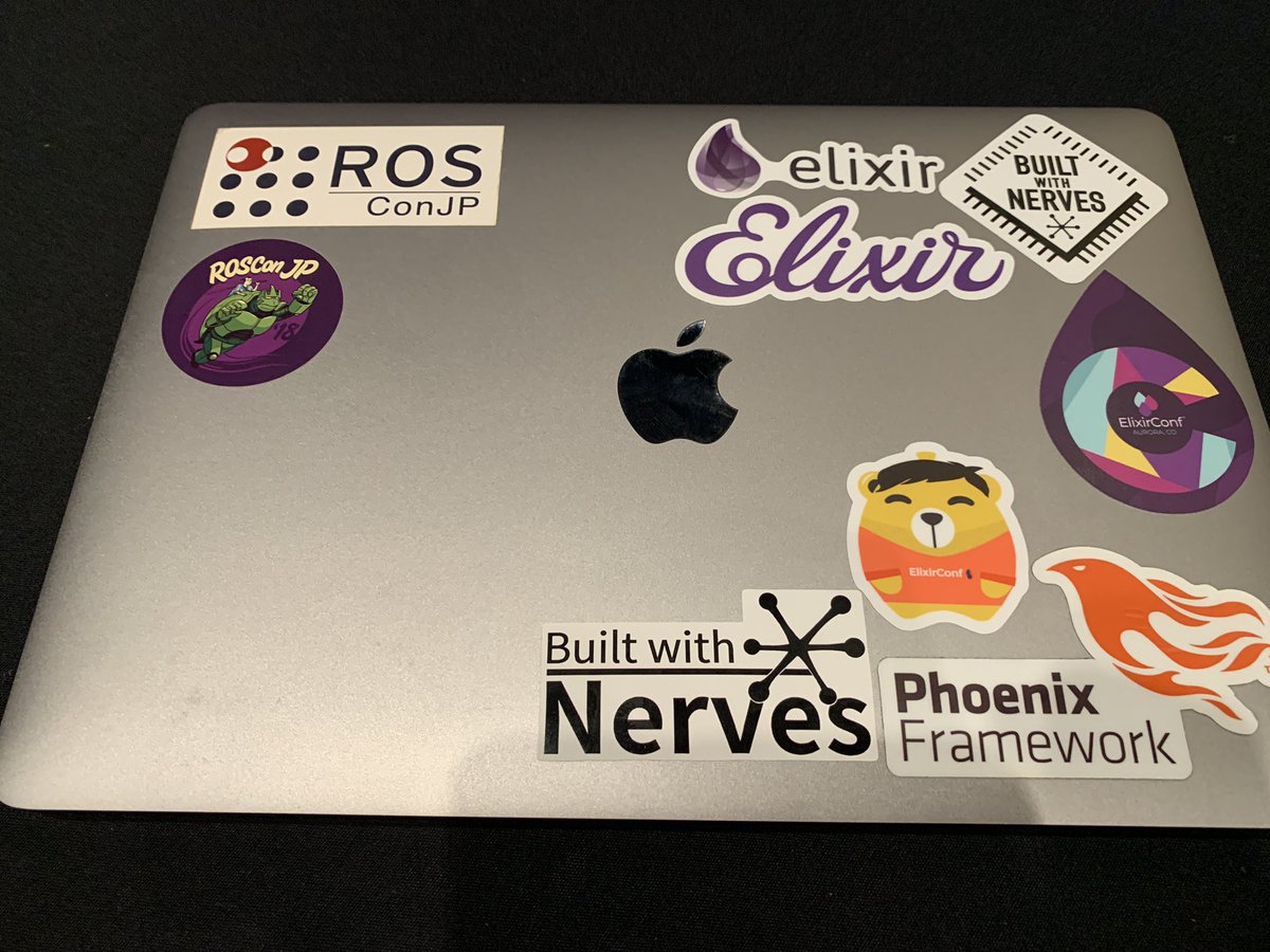 takasehideki's tweet image. #myelixirstatus of laptop #elixirconf2019