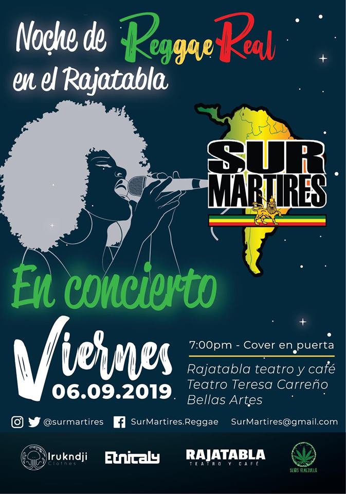 Dj_Etnicaly's tweet photo. ESTE VIERNES 6 DE SEPTIEMBRE estaré mezclando en la Noche de #ReggaeReal >> @SurMartires en concierto + @Dj_Etnicaly @seedsvenezuela / 7PM / Cover: 1$ o al cambio https://t.co/rTtfrbeZae