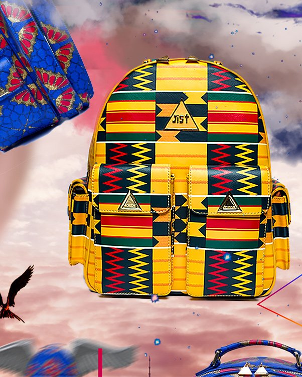 JistCouture's tweet photo. The buckle smooth golden accents on the #Nickster backpack, paired with the textured leather graphic prints are the perfect embodiment of timeless West African opulence #JIST

Pre-order your luxury bag at https://t.co/nEBAz0Hk6N

#LaborDayWeekend #FridayThoughts #CollegeColorsDay https://t.co/kQXH3Mo2B1