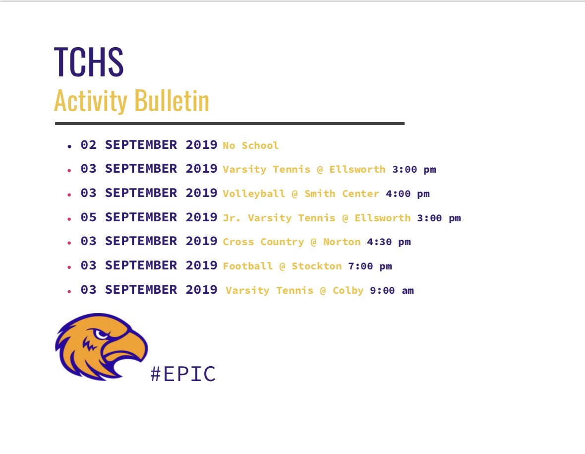 Trego Golden Eagles On Twitter Tchs Activities For The