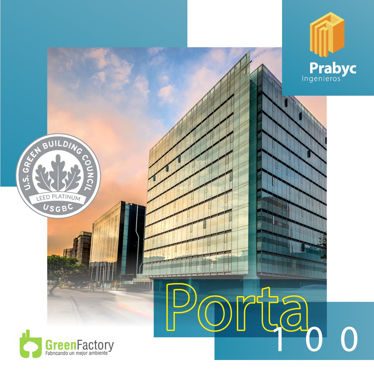 Prabyc's tweet photo. #Porta100, un innovador proyecto de oficinas ubicado en el norte de Bogotá, también recibió certificación LEED Platino gracias a su diseño arquitectónico biosostenible. #ProyectosSostenibles #PrabycIngenieros https://t.co/6BCixkRhUN