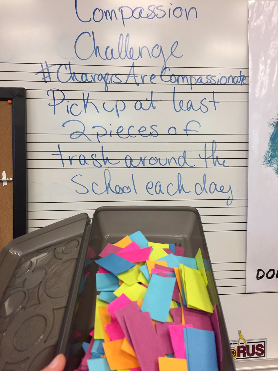 mabrymschorus's tweet photo. Each color represents a @MabryChargers who participated in this week’s Compassion Challenge. They made themselves and Mabry better this week. So proud. #ChargersAreCompassionate https://t.co/uDuLr53wjf