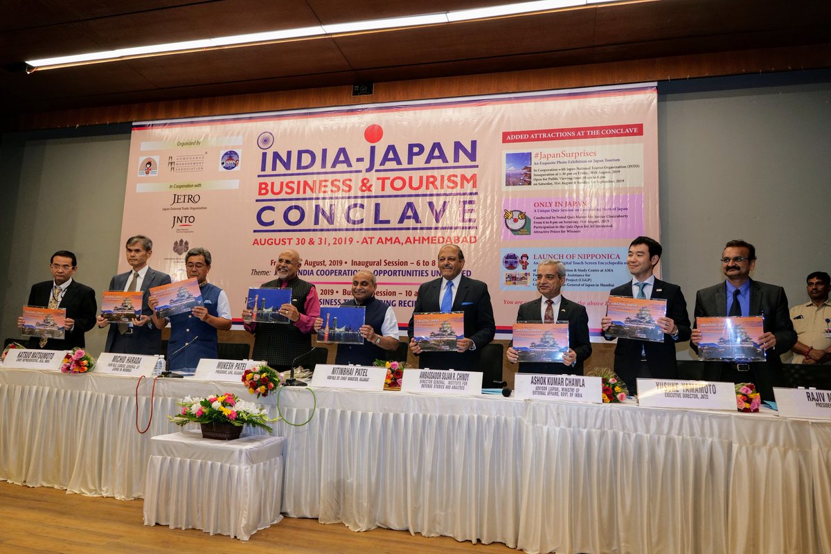 _Manish_Sharma_'s tweet photo. Attended the inaugural session of India Japan business and tourism conclave in Ahmedabad. It was a pleasure hearing Ambassador @SujanChinoy &amp; look forward to the business sessions today! https://t.co/8toZqPD7pn