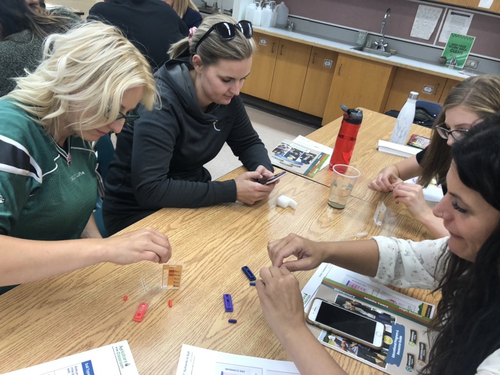 Learning about soil testing from <a href="/aitcsk/">Agriculture in the Classroom SK</a>. This grade 7 resource is going to be such a hit. We love hands on learning experiences! #SunWestTeachers #AgEducation