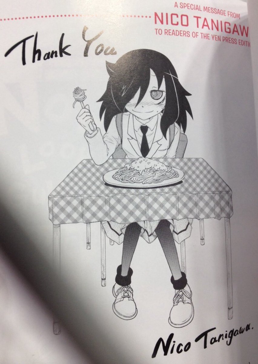 Watamotist V Twitter ご参考まで 英語版単行本用のイラストです T Co 5v2ufsoip0 わたモテは アメリカ 5ch でのブレイク スパゲティちゃんとして がなければアニメ化まで行けなかったし アニメ終了後も買い支え続けたpixiv勢がいなければ打ち切られていた