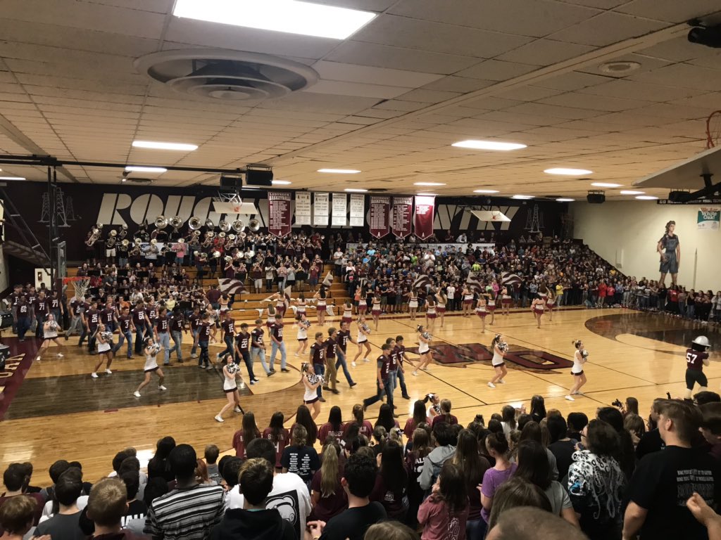 WOHSstuco's tweet photo. Great 1st pep rally Let’s Go Roughnecks https://t.co/xtryOyzOnD
