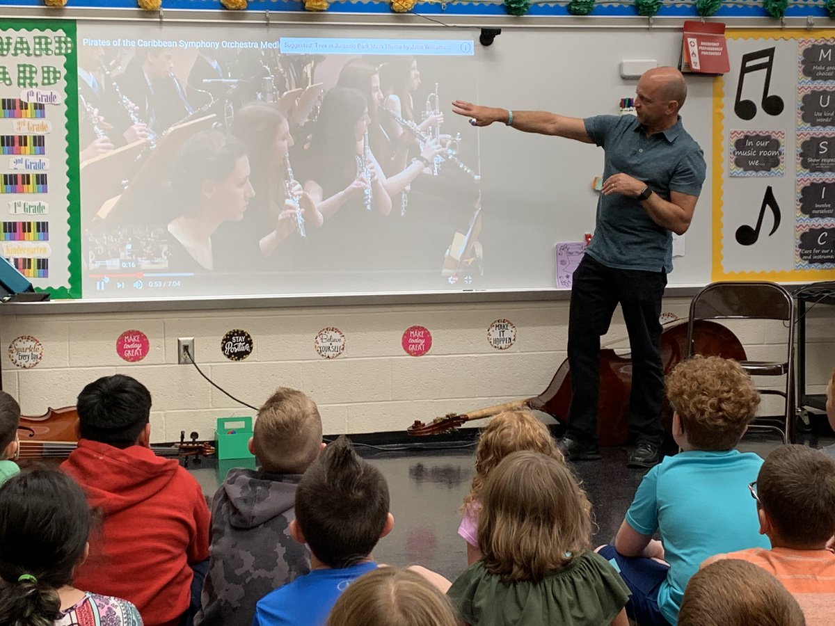 Morgret_STEAM's tweet photo. We finished up our day with an instrument presentation by Mr. Roberts telling us about all the awesome instruments 4th graders can play. Remember to check homework folders for the orange papers that were sent home. Please complete and return them ASAP! #hpsdmusic #hpsdawesome https://t.co/0b3C1fT8HF