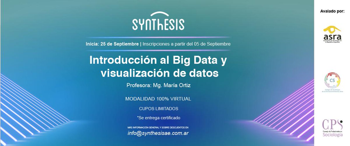 synthesis_ae's tweet photo. Curso de Actualización Profesional:
🕒Inicia el 25 de septiembre
☑Modalidad 100% virtual.
Duración 7 semanas + 1 semana para terminar TF.
PreInscripción👇👇👇
https://t.co/8mQglQNxAE https://t.co/Ffu7n5x6wy