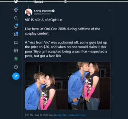 Ryumoau_Juno's tweet photo. If you see any tweets by @greg_doucette on the #Funimation, promptly ignore them.
Hes a bankrupt loser who walked out on a kid, lost a political race in NC, LIED about an interaction between Vic and a fan at an auction, and defended Ron Toye who physically abused his wife. π€·πΏββοΈ https://t.co/xQnh7JCczy