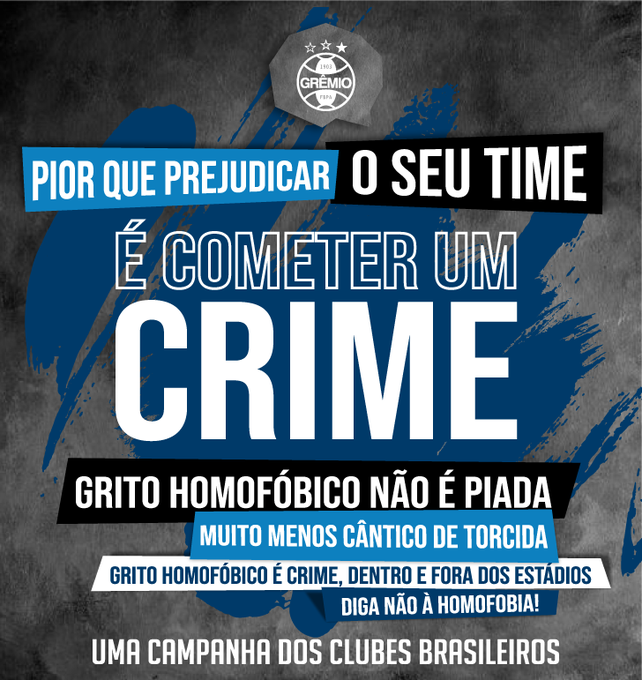 Clubes da Série A lançam campanha contra homofobia