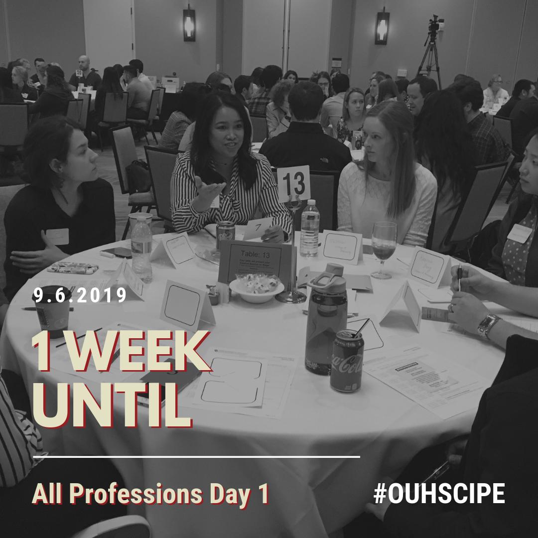 ouhsc_ipe's tweet photo. One week until All Professions Day! Digital boarding passes went out this afternoon to all attendees. While you wait, check out our website for all the details➡️ https://t.co/WGPkXXWc5T
#OUHSCIPE https://t.co/sz3296JXBz
