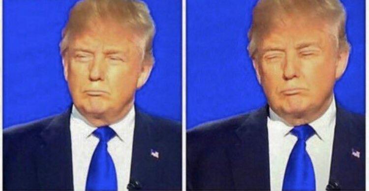 Barack_and_Joe's tweet photo. When you photoshop Donald Trump's Lips onto his eyes he literally looks the same. https://t.co/7EHnWm7Gwy
