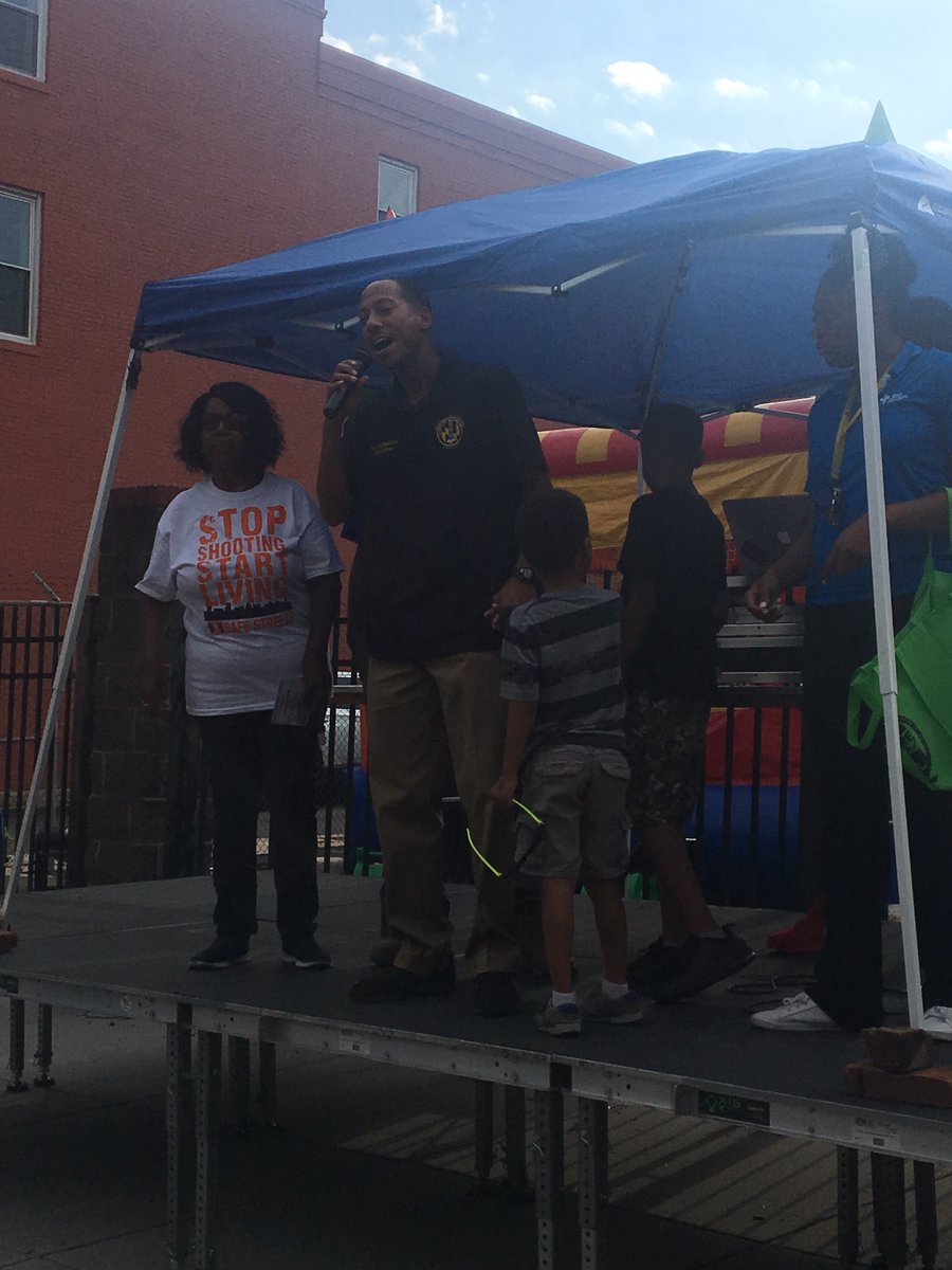 Blessed with sunshine and blue skies for the Back to School Supplies Giveaway and Safe Streets west Baltimore Grand Opening hosted by  <a href="/26_NFulton/">Community Works</a>  
Councilman John Bullock thanks for your support.