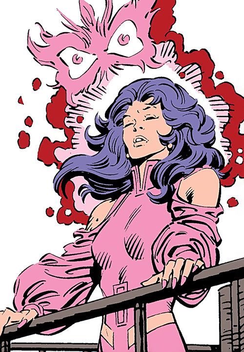 While her body survived the fall, Kwannon’s mind was damaged. Seeing his lover mortally injured, Matsu’o abandoned his mission and retrieved his lover to bring her to the Hand’s labs. When the X-Man known as Psylocke, Betsy Braddock, washed ashore on one of the Hand’s islands..