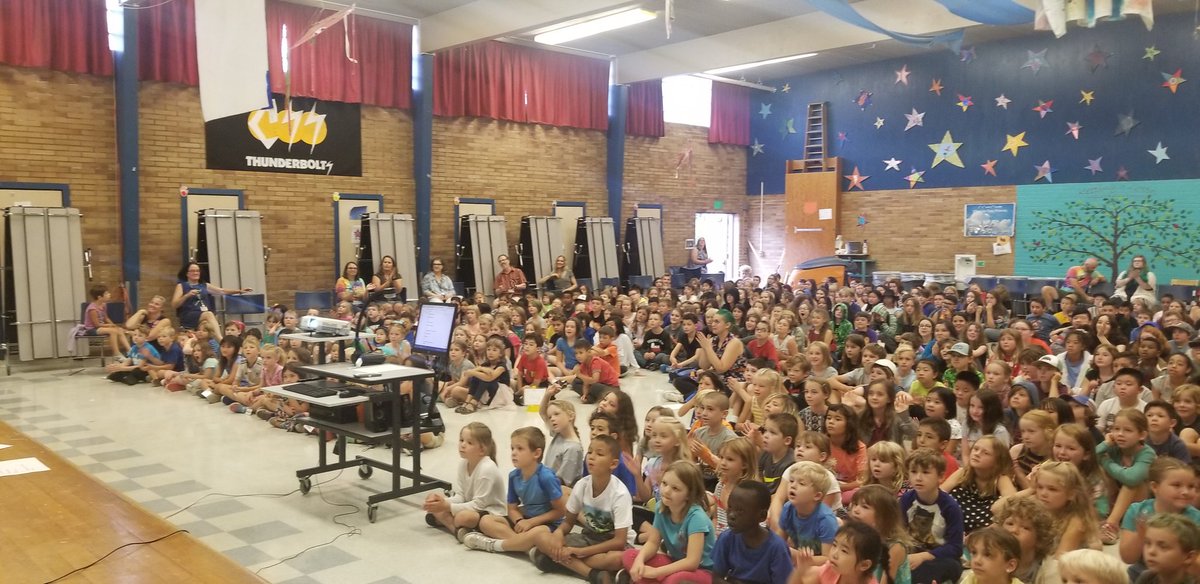 Our first school assembly today! Creative science is the place to be.