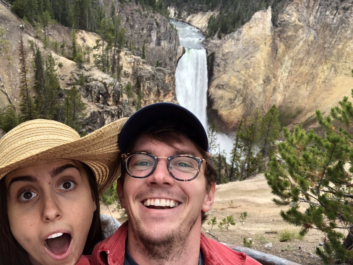 Colliciatrippin's tweet photo. Hiking in Yellowstone for falls and deer Butts. #LeeshSingingScaredTheBearsAway #MentalMath #Art #TheseAreTheYellowStones #WeThink #Didn’tResearch #DictatedTweet https://t.co/EHkgGkOPHi
