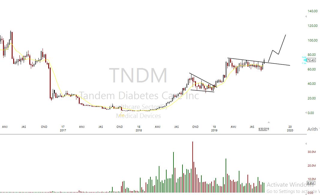 Tndm Stock Chart