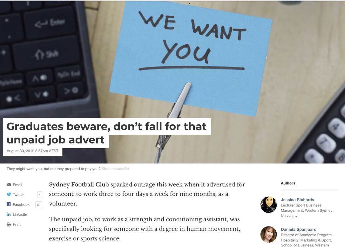 KiftSally's tweet photo. @kiwirip @KinashInAus @scoopit Thx @kiwirip
Fab article @westernsydneyu @j_richo1990 Daniela Spanjaard @whitbywonder
More grist to #CareerDevelopmentLearning mill
Unis absolutely have work to do re grads knowing “what a good opportunity looks like” & be Fair Work aware esp re #Industry40 context
#WIL @ACENau https://t.co/kiMQrMMIlG