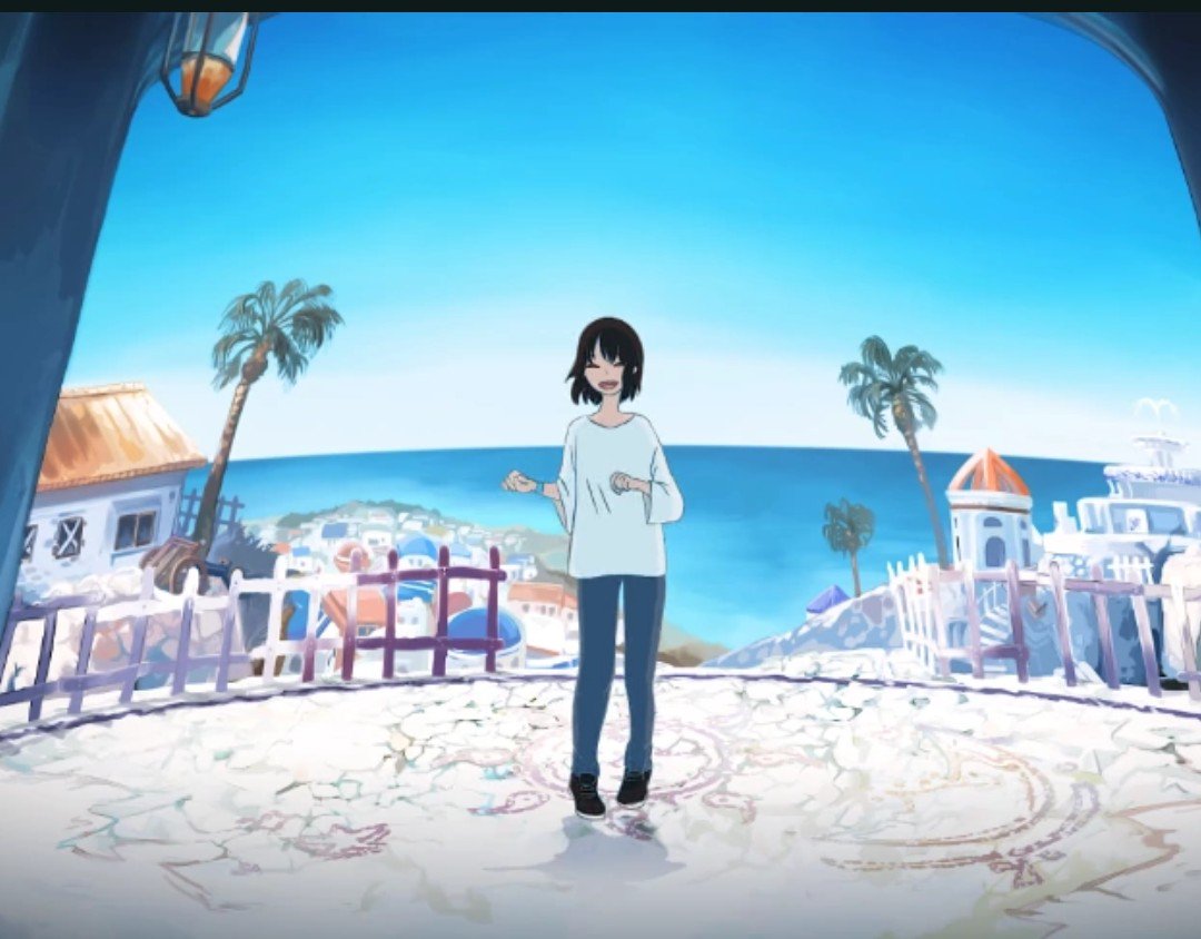 カレイドスコープ 快晴のイラスト ギリシャのサントリーニ島ってところを描かれたのかなって思ってたけど M Bさんいわく 自分の頭の中で考えた景色みたいです T Co 7dmk2s9fkm Twitter