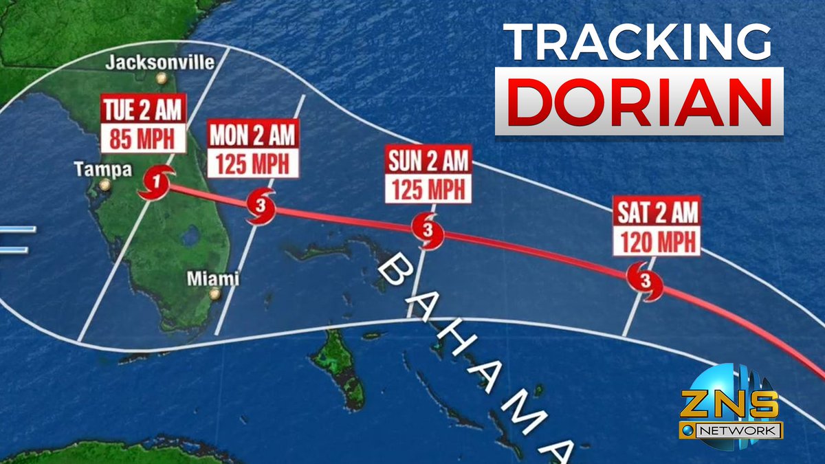 LATEST FROM THE MET OFFICE:

At 115 mph, Hurricane Dorian was located about 337 miles east of Governor's Harbour, Eleuthera. Dorian is also 407 miles south east of Abaco, and 457 miles southeast of East end, Grand Bahama.

Stay tuned to the Bahamas Tonight.

#trackingDorian #zns