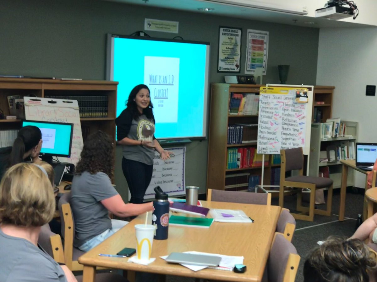ColleenFred's tweet photo. First year teacher, Tory Lujan, rocked her staff presentation today! #EstesEagles #equity https://t.co/Fv4poz77ks
