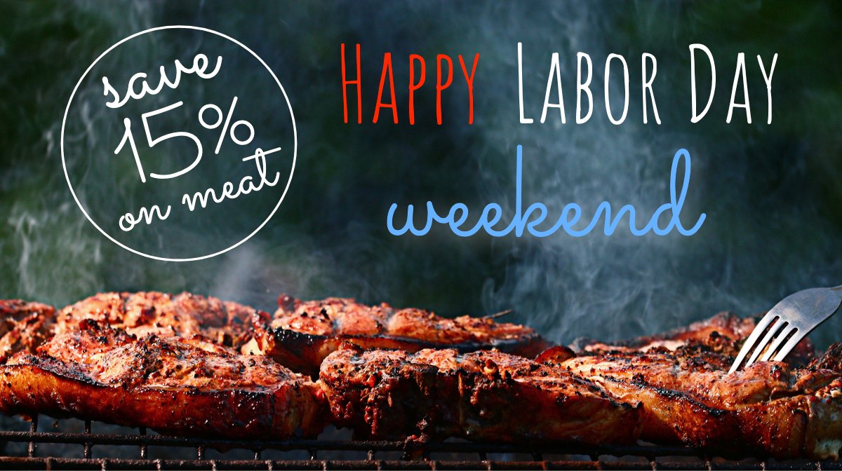 StandardMarket's tweet image. Save 15% on all meat through next Tuesday, just in time for your weekend cookout. Happy Labor Day! #coupon #meat #labordayweekend