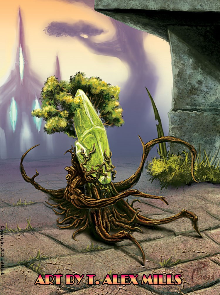 leynfox's tweet photo. @glovestudios @AgentPaperyyc  plays Magic: The Gathering (I don't play) and introduced me to saprolings.  Weird and strangely cute plant things. https://t.co/BVpBBYuvuk