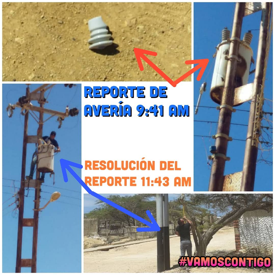 alcaLosTaques's tweet photo. Falla eléctrica en el Sector La Granja, atendido y resuelto por nuestro equipo, como lo encomendó nuestro jefe municipal @josedfalconpsuv #EficienciaYEficacia
@NicolasMaduro
@dcabellor
@vclarkb
#FalconCombate #VamosContigo #JuntosLoHacemos
#LosTaques #LaGranja #30Ago https://t.co/WxPdBmPVvu