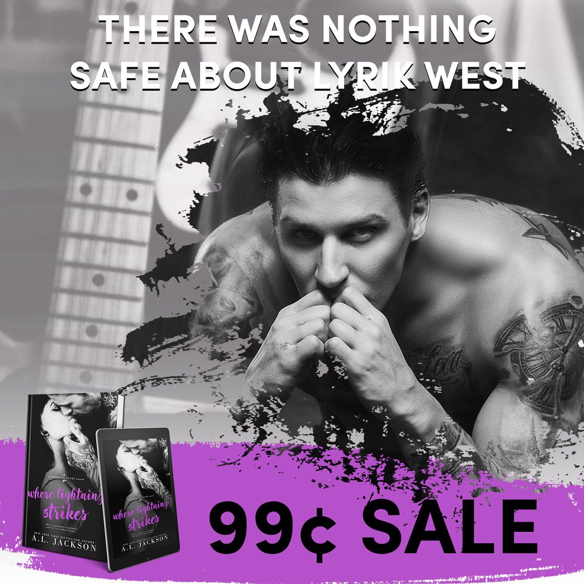 SassyBookLovers's tweet photo. **99 Cent Sale**

The bestselling rockstar romance from NYT Bestselling Author A.L. Jackson is on sale for a limited time!

“An intense, intoxicating, and incredible story of epic love…”

Grab Where Lightning Strikes on Amazon or Read for FREE in KU > https://t.co/uivhra0A5q https://t.co/nL7GyYzfyk