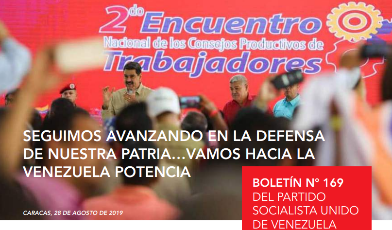 PartidoPSUV's tweet photo. ❤🇻🇪 ¡SEGUIMOS AVANZANDO EN LA DEFENSA DE NUESTRA PATRIA... VAMOS HACIA LA VENEZUELA POTENCIA! Descarga, lee y comparte nuestro Boletín Informativo N°169 #AQUÍ  https://t.co/R2y8G9I5aU

@NicolasMaduro
 
@dcabellor
 
@EduardoPinateS https://t.co/pAksLHS4zQ