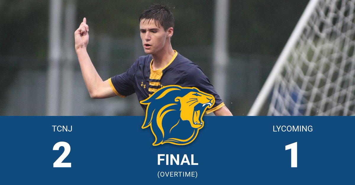 What a way to start the year! Men's soccer rallies from a 1-0 deficit to win 2-1 in OT. Justin Dominique scored his first collegiate goal to tie it up with 44 seconds to play, and Ryan Vazquez iced it in the extra session. #TCNJ #LionPride #ComebackSzn <a href="/TCNJMS/">TCNJ Men's Soccer</a> 🦁⚽️