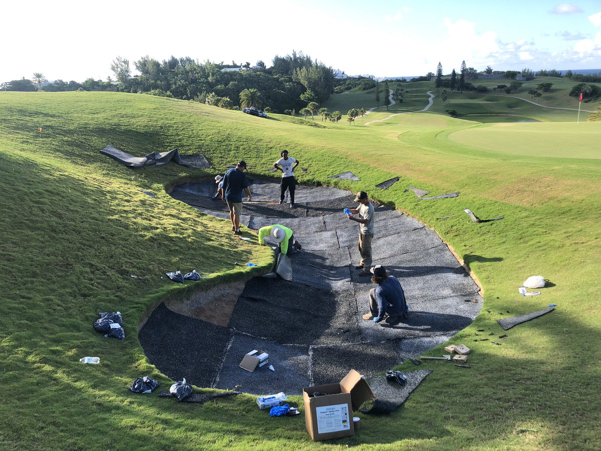 jjacksonbda's tweet photo. Prepare. Flush drainage. Polylast installation. Inspection. Hole #18 is completed! @carltonlandwork @Polylast https://t.co/hqjtro0xyL