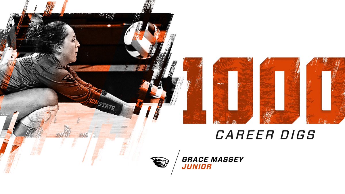 Congrats to Grace Massey! This  morning she became the 16th Beaver to reach 1,000 career digs in OSU history! #GoBeavs